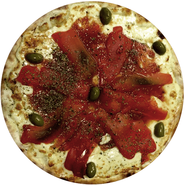Pizza Muzzarella y Morrón